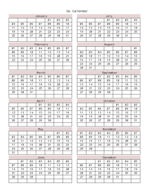 Thumbnail year calendar